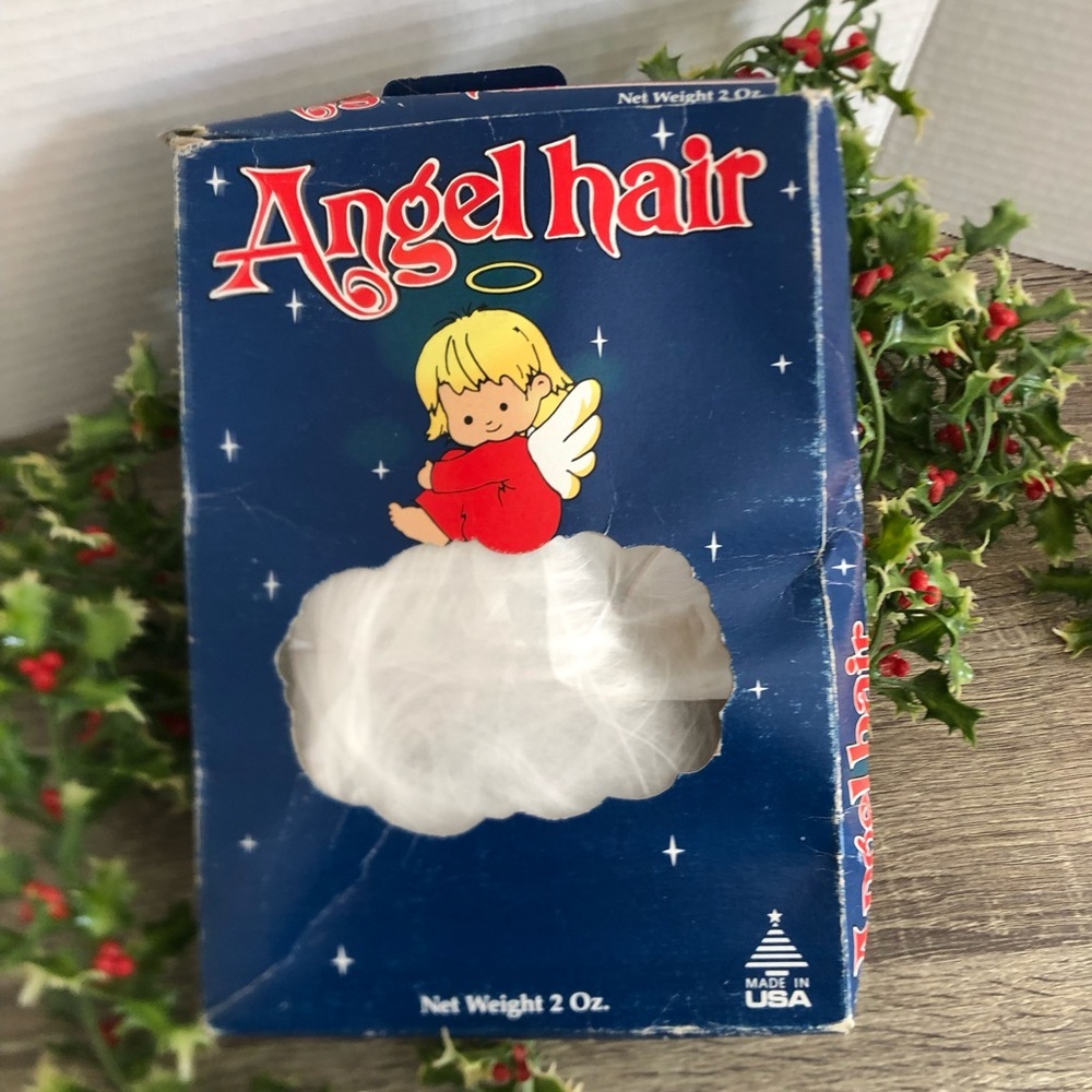 Vtg Angel Hair Holiday Decor